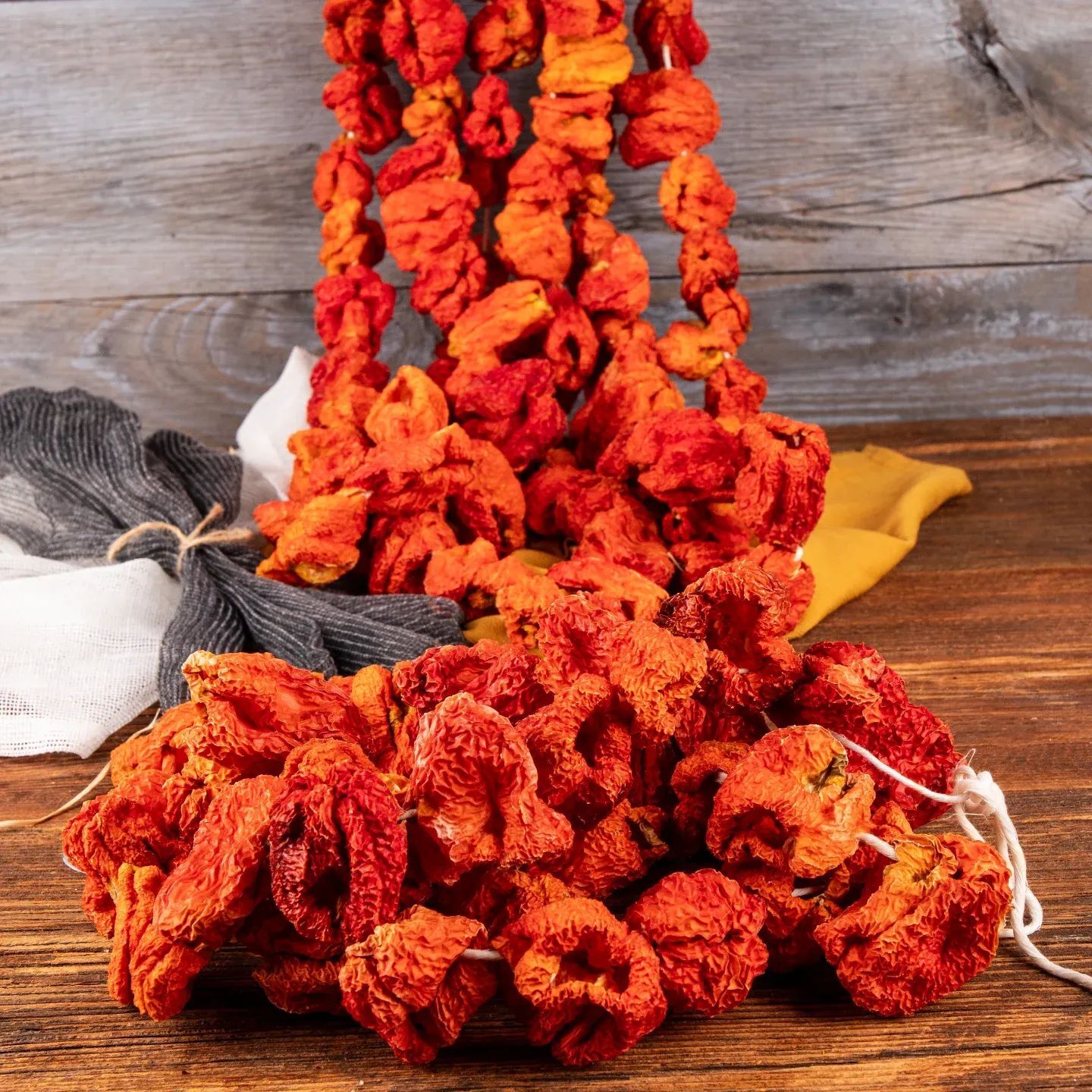 Kurutmalık Biber Acı Dizimli Ip 45/50 Adet Dizimli Ip