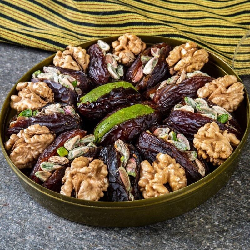 Antep Fıstık Ezmeli Cevizli Hurma Tabağı Net 350 g